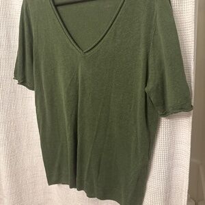 J Crew Linen Blend V neck top
